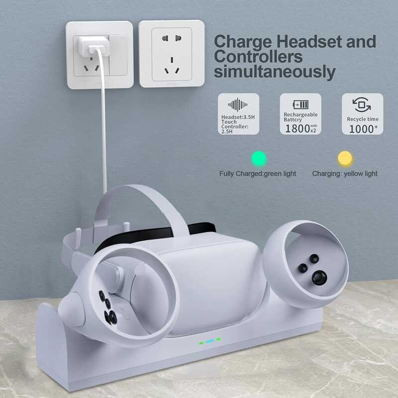 2 Oculus quest glasses handle magnetic suction base with pack VR seat charging accessories