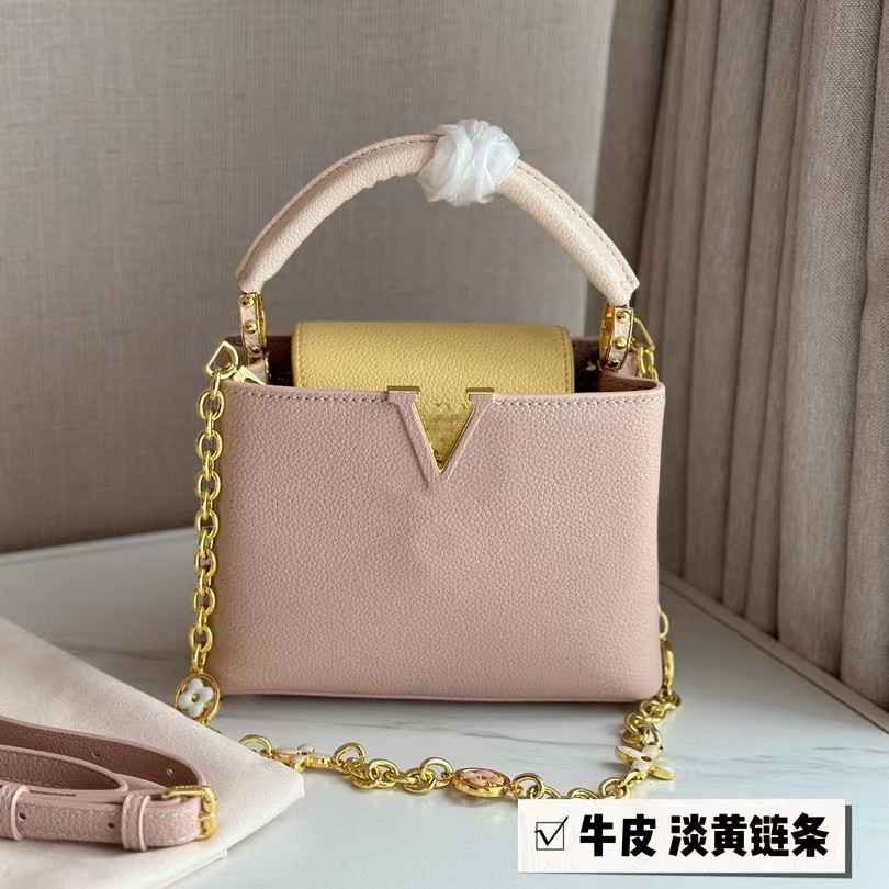 【Lalaland Luxurybags1 กระเป ๋ าถือ Capucines , กระเป ๋ าเป ้ สะพายหลังไหล ่ แนวทแยง , กระเป ๋ าสตรี
