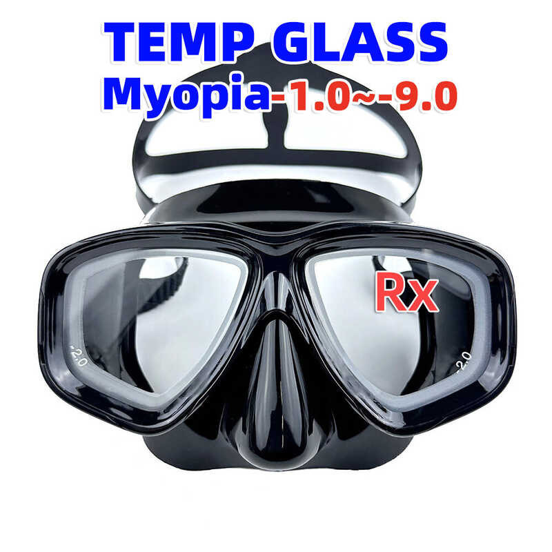 Nearsighted Mask Optical Myopia Diving Glass Scuba Swimming Googles Tempered Glasses Short-Sighted  