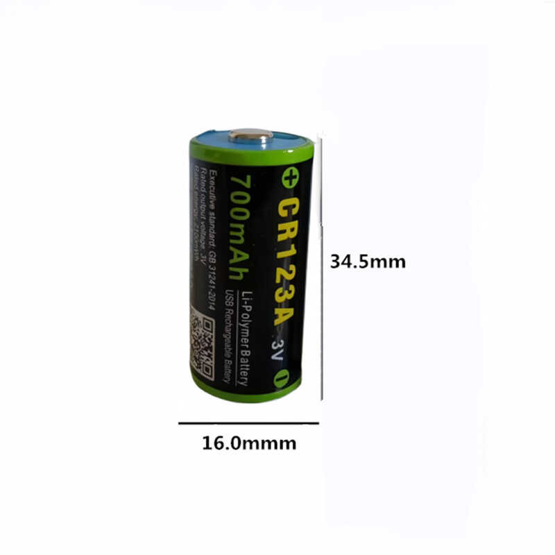 ➧ 2 ชิ้น / ล็อต ZNTER 3.0V Cr123a แบตเตอรี่แบบชาร์จไฟได้ 700Mah USB Cr13a