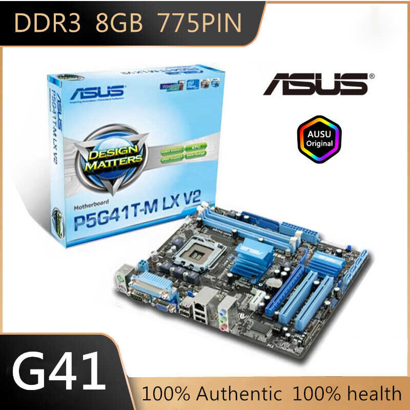 -P5G41T-M LX สำหรับ V2เมนบอร์ดคอมพิวเตอร์ DDR3 8GB เต้ารับแอลจ