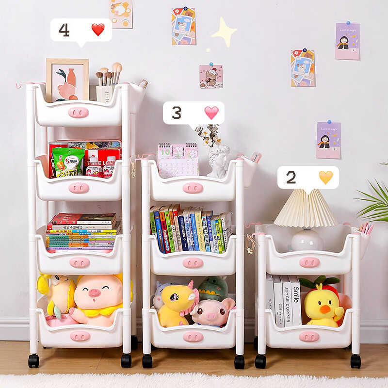 Home Kitchen Shees, Trolleys, Bathroom Storage Racks, Removable Multi-Layer Plastic Snack Racks