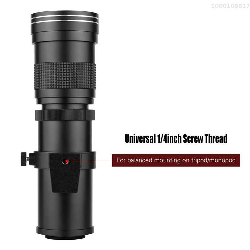 420-800Mm เลนส์ซูมซูเปอร์เทเลโฟโต้ MF/8.3-16 T Mount UV/Cpl/fld 2X เลนส