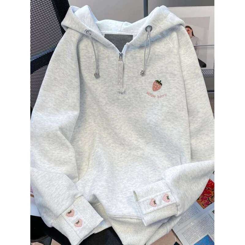 ❥ 2024 ใหม่สไตล์อเมริกันน่ารักหวานขนมหวานพิมพ์hooded Sw