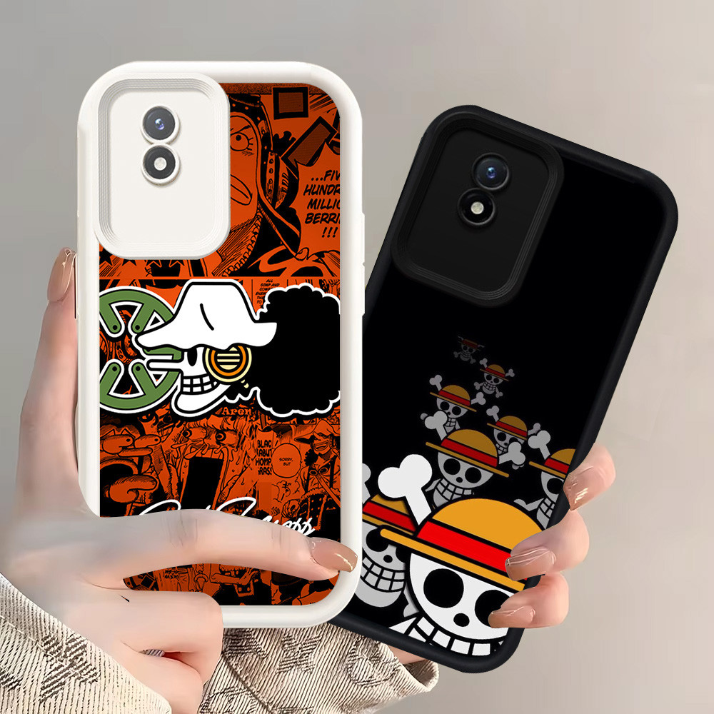 Z-55 อะนิเมะ One Piece สีขาวสีดําสําหรับ VIVO Y02t Y02a Y02 V30E V30 Pro 5G กรณี
