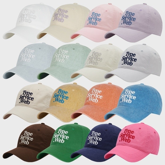 ♞Typeservice Web Cap 26 Colors (Black, Brown, Navy, Cream, Light Gray, Purple, Light Pink, Light Ye