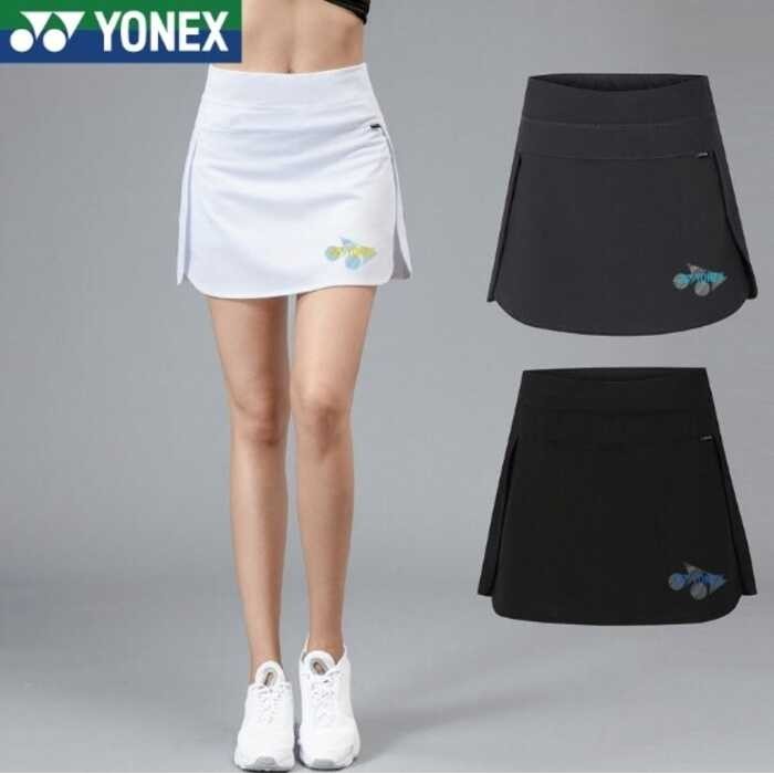 YONEX Skirt 2023 New Sports Short Skirt Women's Quick Drying Pants Skirt Anti Running Fiess Half Sk