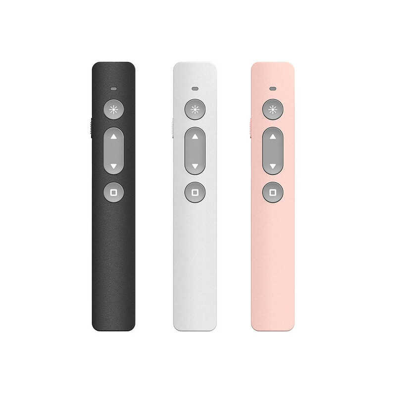 Powerpoint CUGUU Presenter Laser Pointer ชาร์จใหม่ได้2.4Ghz PPT Clicker รีโมทคอ