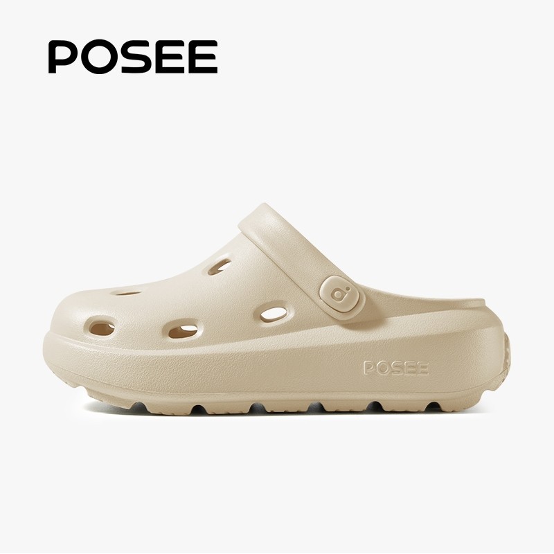 【Ready Stock】Posee เนยแข็ง tiktok hot รองเท้าแตะแพลตฟอร์ม รองเท้าถ้ํานุ่ม รองเท้าแตะชายหาดกันลื่นกล