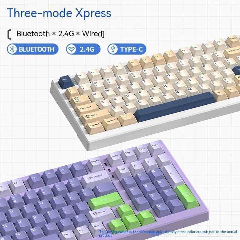 98% X98pro คีย์บอร์ดเกมมิ่งไร้สาย มีไฟ RGBTH