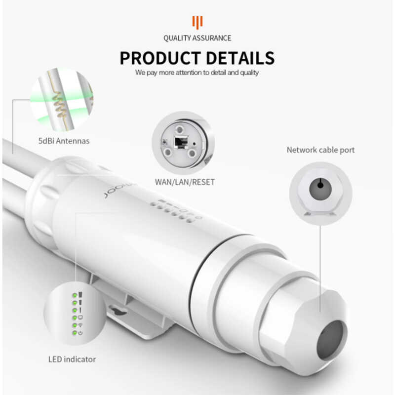 ❤ Comfast High Power Ac1200 Outdoor Wireless Wifi Ap/Wifi Router 1200Mbps Dual Dand 2.4G+5Ghz Lon