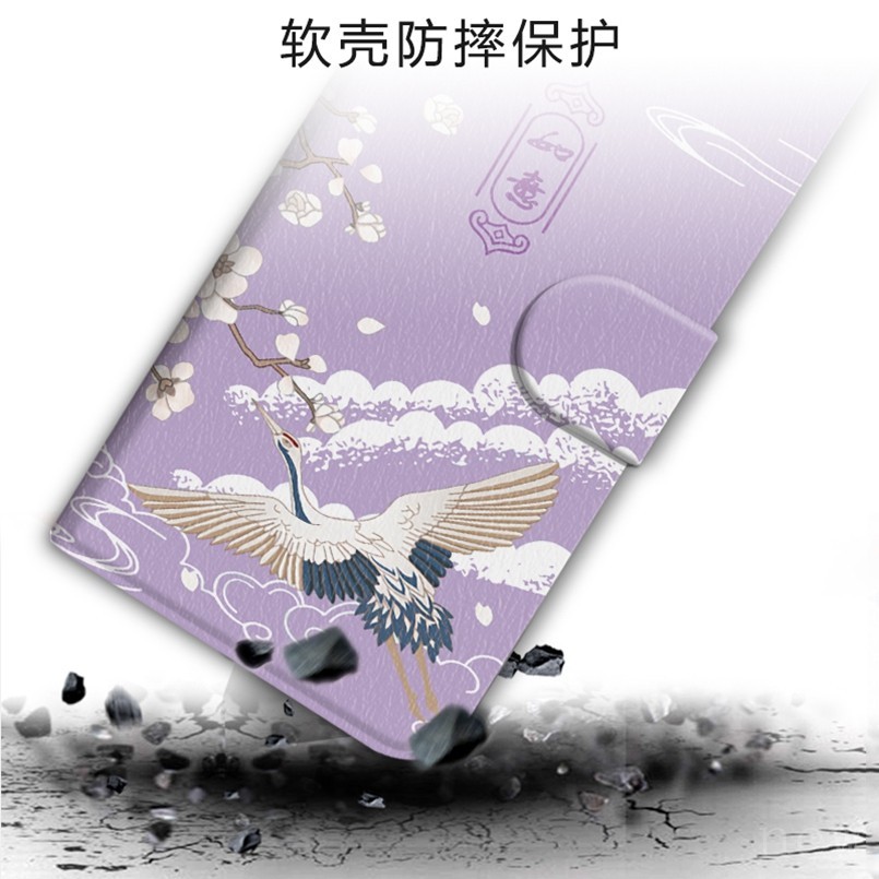 เคสโทรศัพท ์ เคสป ้ องกันเหมาะสําหรับ Vivo V25 V27 Pro V29 Lite V30 SE เคสหนังพลิกรวมทุกอย ่ างเครน - รูปที่ 3