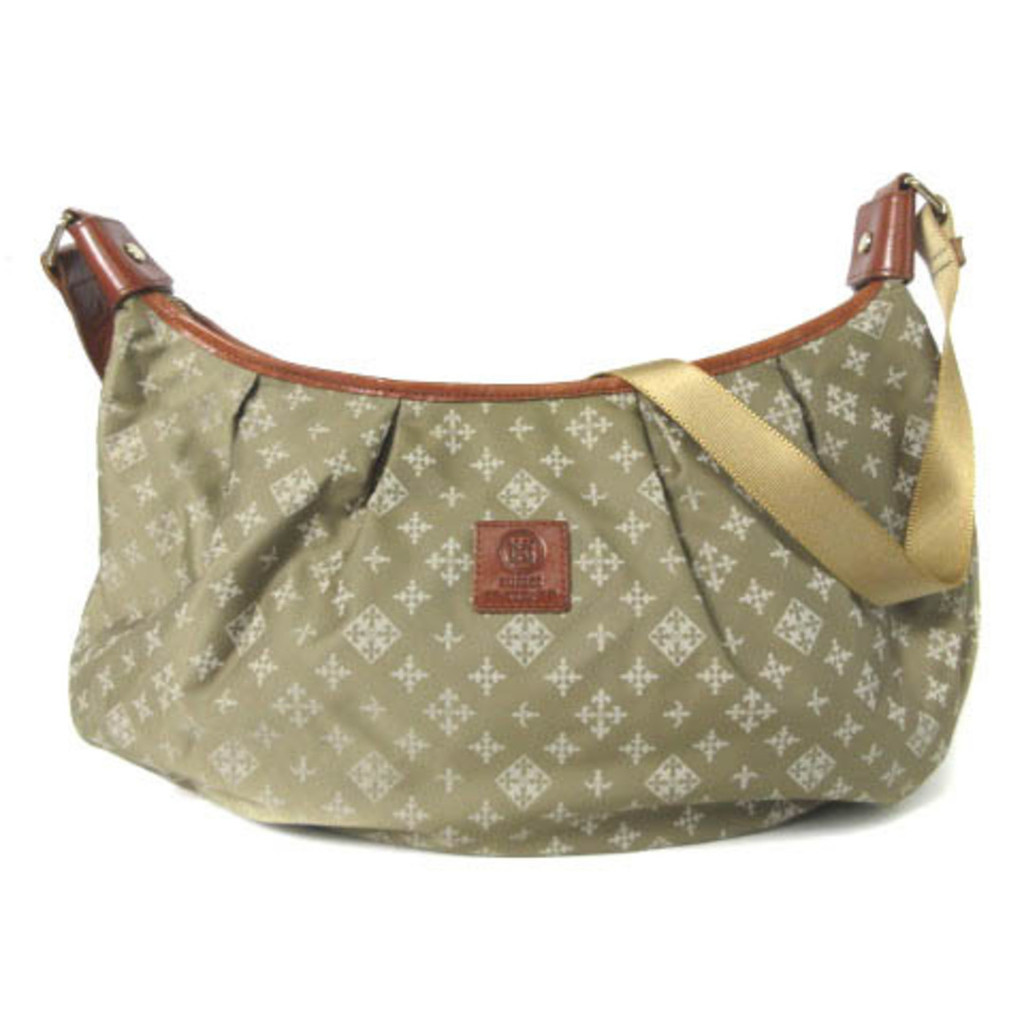 Rasit RUSSET Shoulder Bag Nylon Total Pattern Beige ECR17 Direct from Japan Secondhand
