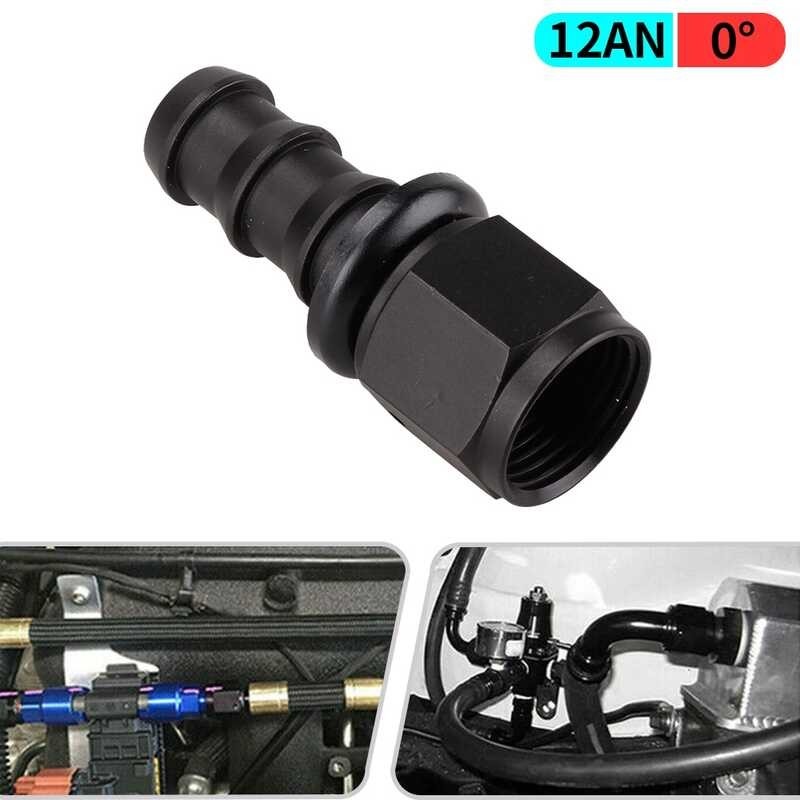 ❤ An4/An6/An8/An10/An12 Straight 0/45/90/180 Degree Female Swivel To Push Lock Fitting Oil Fuel H