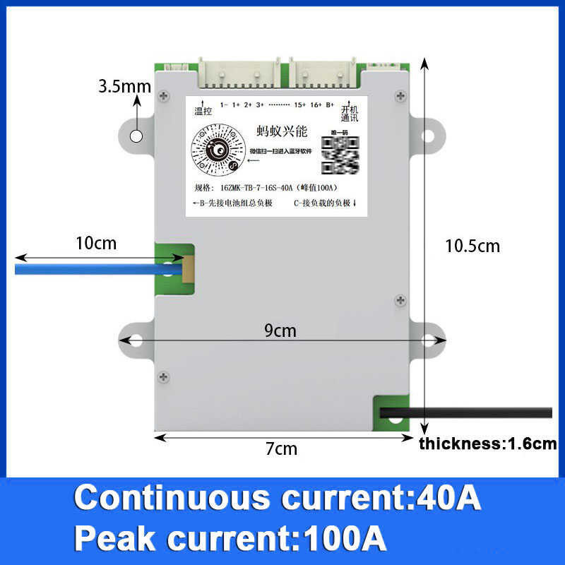 เข้ากันได้7s-16S 100A 200A 300A สูงสุดปัจจุบัน Ant BMS Li Ion Lifepo4 LTO fepo4