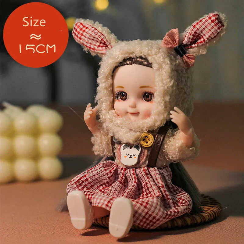 BJD 13ที่สามารถเคลื 15เซนติเมตรตุ๊กตา112น่ารักสาวตุ๊กตา