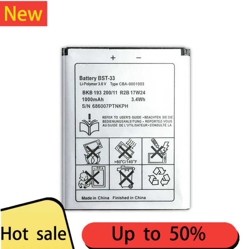 For Sony Ericsson K800i K810i C702 C903 F305 G900 K550i K630i K660i W100I T700 T715 BST-33 แบตเตอรี่