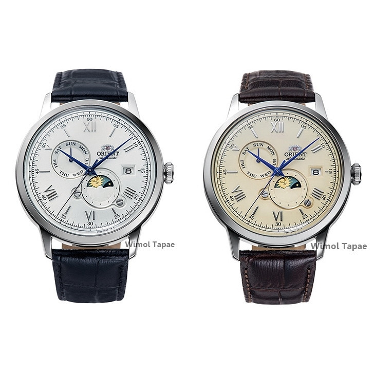 ♞,♘,♙(ประกันศูนย์ไทย) Orient Bambino Sun and Moon 41.5mm Automatic Classic Watch