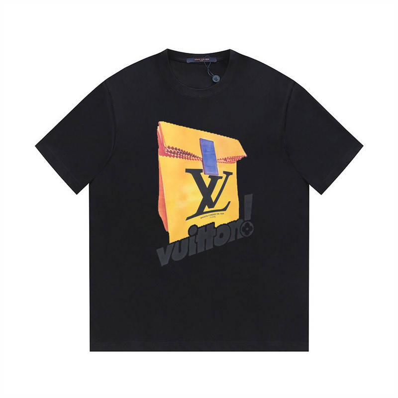 L777v- ใหม่ เสื้อยืดคอกลม แขนสั้น พิมพ์ลายกล่องของขวัญ 24ss แฟชั่นฤดูใบไม้ผลิ ฤดูร้อน สําหรับผู้ชาย