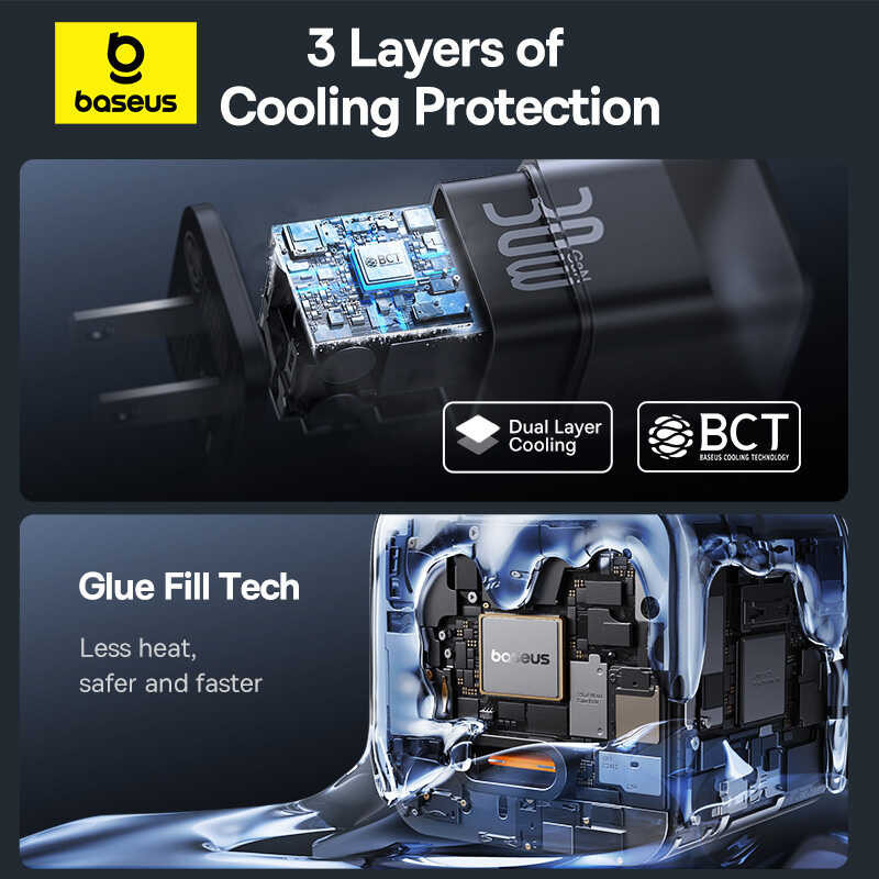 ❤ Baseus ที่ชาร์จโทรศัพท์ PD 20W/30W,ที่ชาร์จที่ชาร์จไฟรวดเ