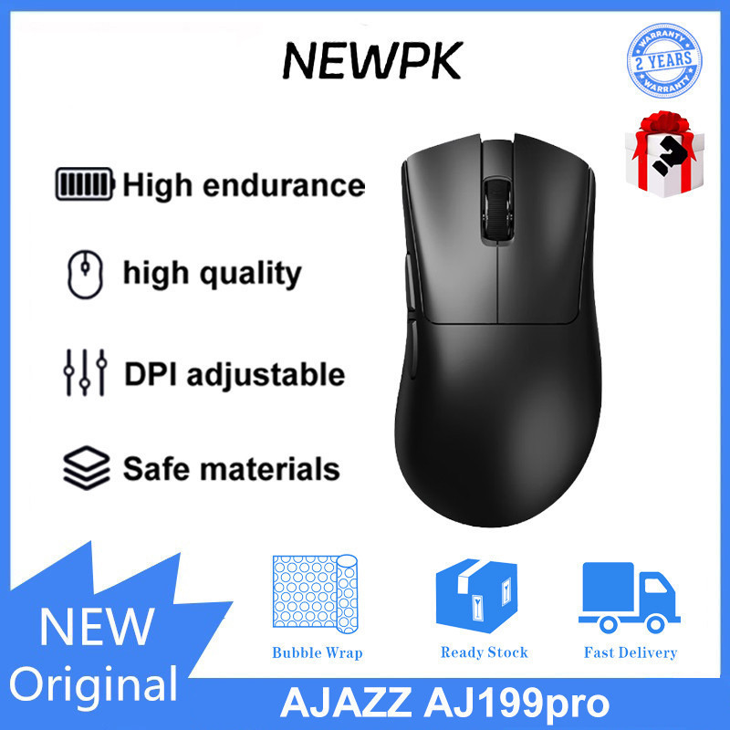 Ajazz AJ199 pro เมาส ์ สามโหมดไร ้ สายรองรับ 4kdongle