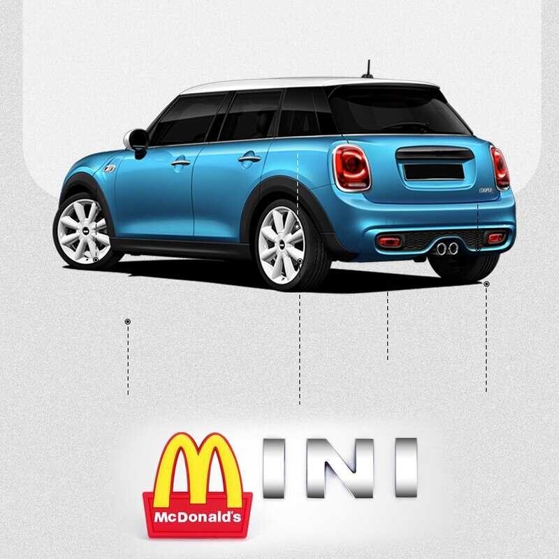 ❤ Car Body 3D Personality Decoration Sticker Modification Accessories For MINI ONE Cooper JCW R55