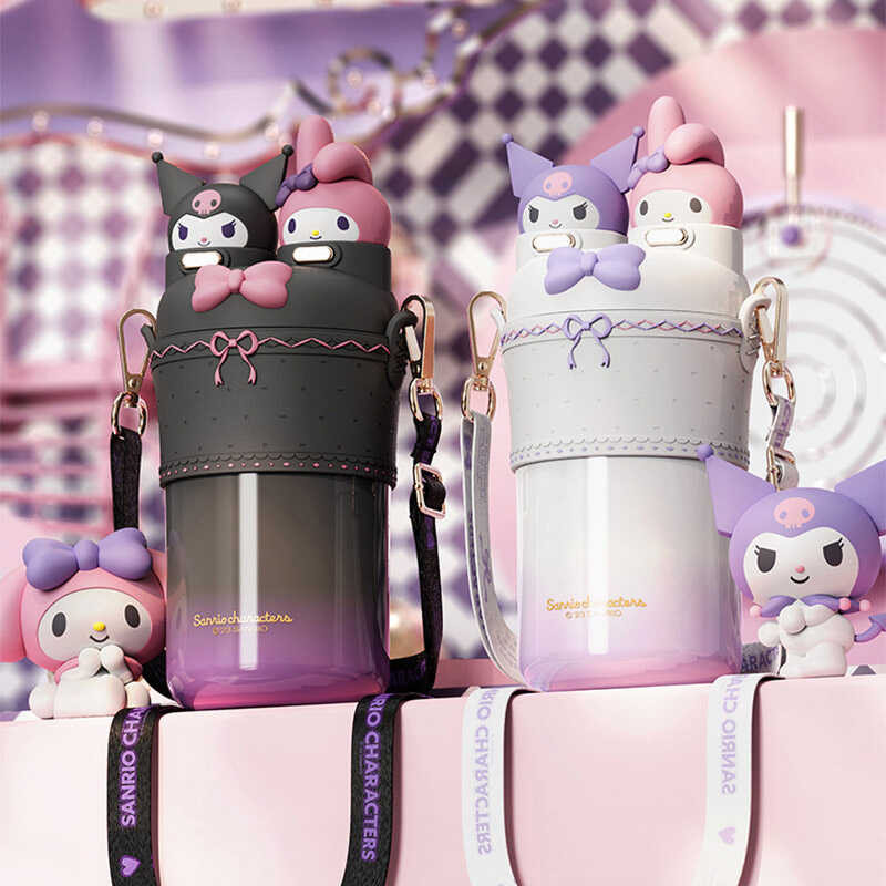 Lolita thermos Sanrio girls with good looks 316 children's Kuromi double drinking cup for school us