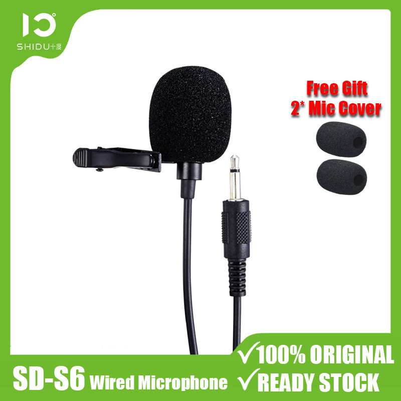 Shidu S6 ไมโครโฟน แบบมีสาย พร้อมแจ็ค 3.5 มม. สําหรับลําโพงเกือบทุกรุ่น SHIDU