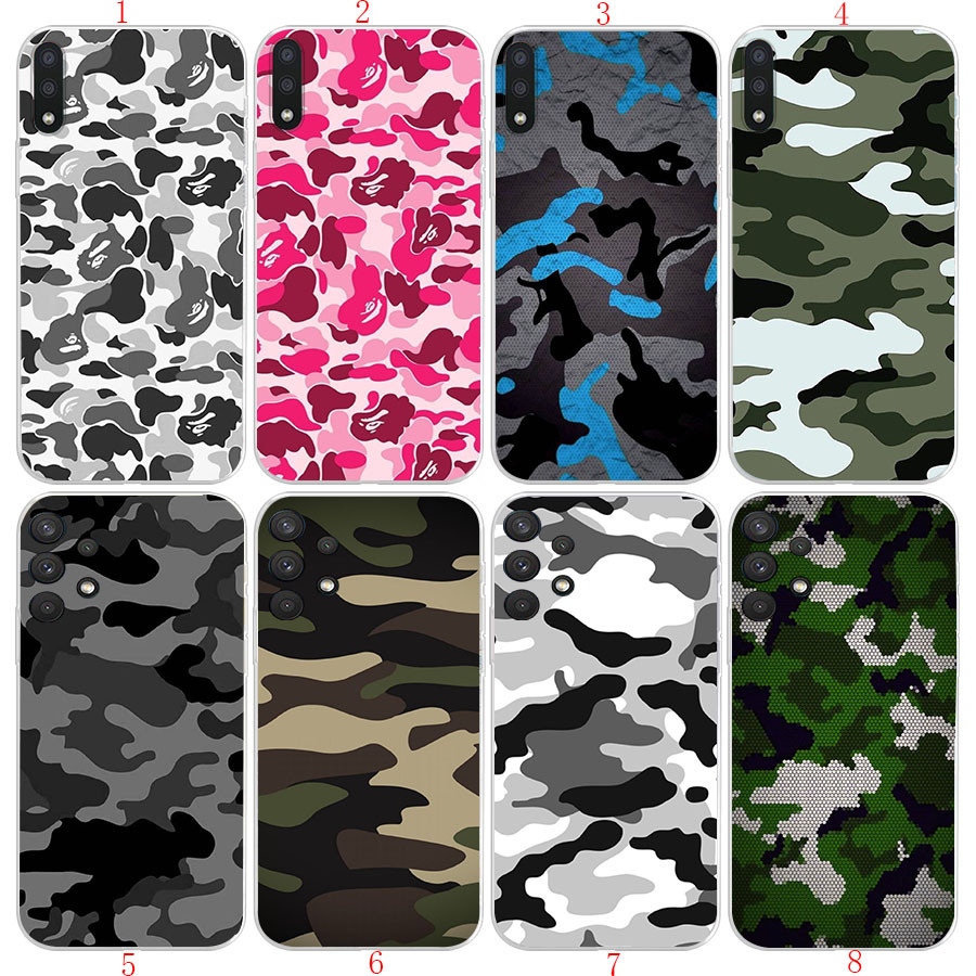 OPPO A17k A77S Reno 5 6 6z 5g A18 A38 A78 5g find X5 pr Reno 8t 8 Pro5G H7 Camouflageเคสโทรศัพท์โปร่