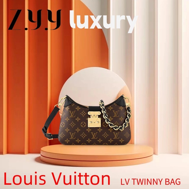 New Hot  ราคาพิเศษ Ready Stock หลุยส์ วิตตอง Louis Vuitton LV TWINNY Women's Shoulder Bags Underarm