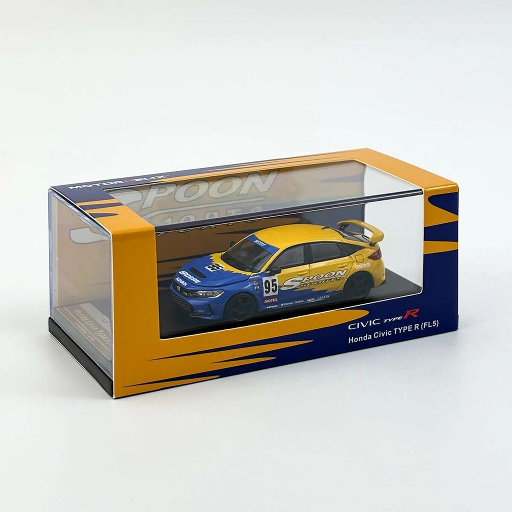 MH 1:64 Scale Diecast Alloy Honda Civic Type R (FL5) SPOONของเล่นรถสปอร์ตรุ่นคลาสสิกของขวัญผู้ใหญ่ขอ