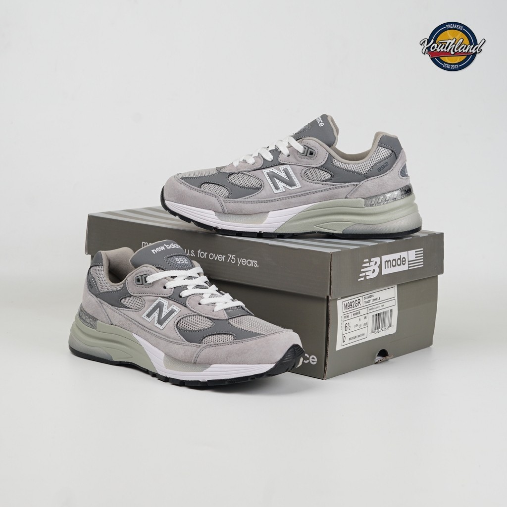 (YTL)  Sepatu Sneakers - New Balance 992 Grey