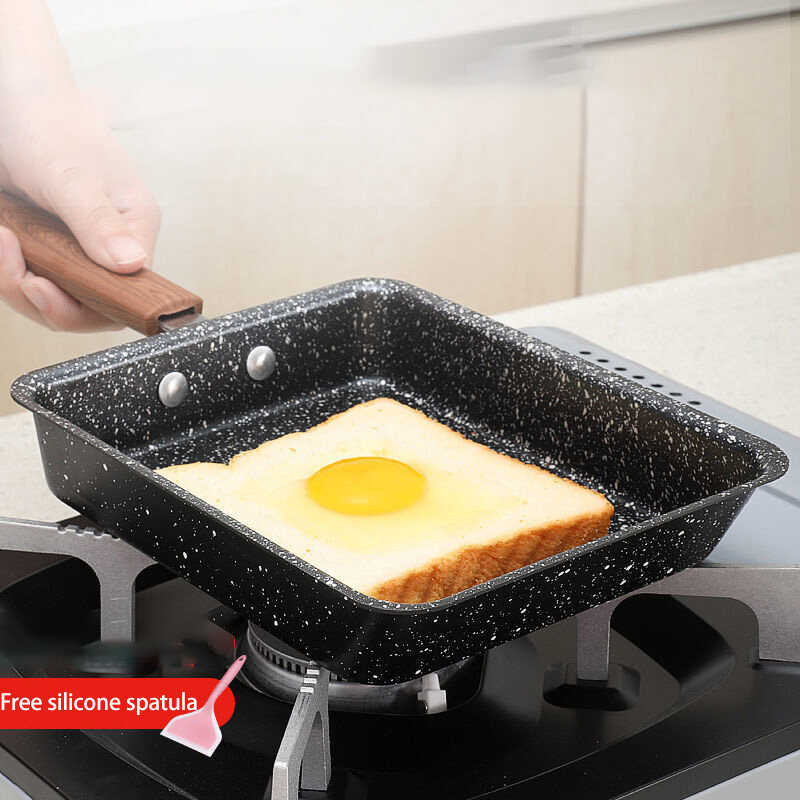 Frying Tamako Pan Square Egg Roll Pan Non-Stick Egg Pan Household Egg Roll Breakfast Pan Medical S
