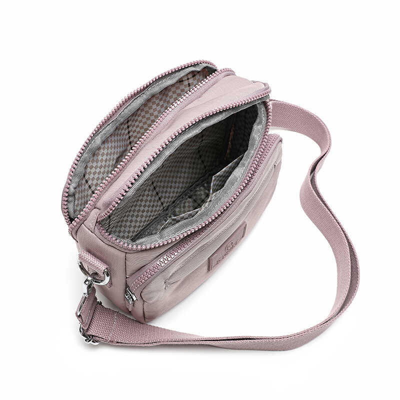 ❤ Gudika Women's Daily Crossbody Zip Flap Satchel Large Capacity Nylon Waterproof Sling Adjustabl