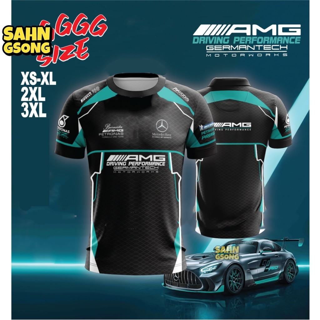 เสื้อคอปกขนาดใหญ่ AMG MOTORSPORT F-1 Racing Circuit