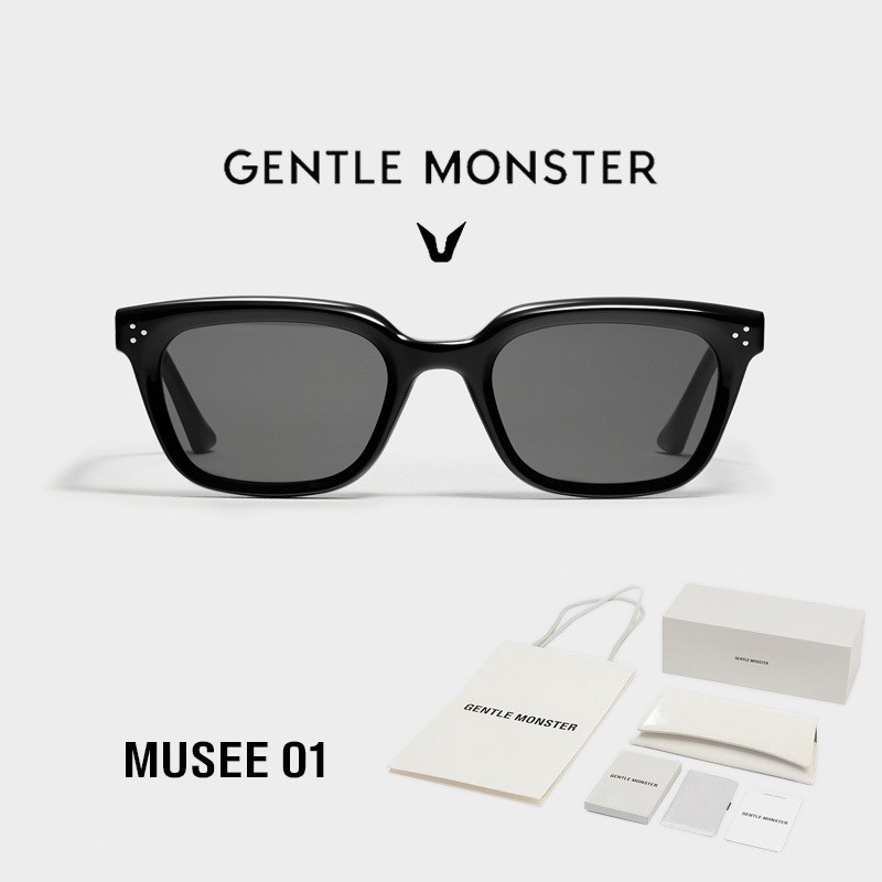 ♞,♘,♙GENTLE MONSTER MUSEE 01 แว่นกันแดดเกาหลี UNISEX ครบกล่อง ถุงกระดาษ และกระเป๋าหนังโพลาไรซ์