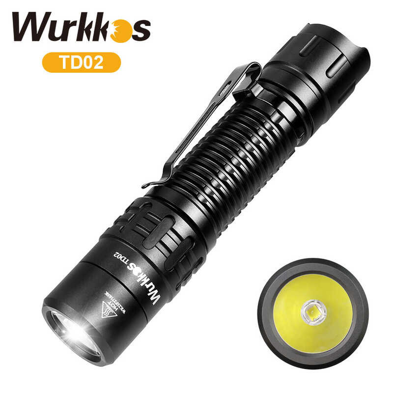 Super Wurkkos TD02 Bright Pocket 18650 High Lumen with C-Type Rechargeable EDC Flashlight