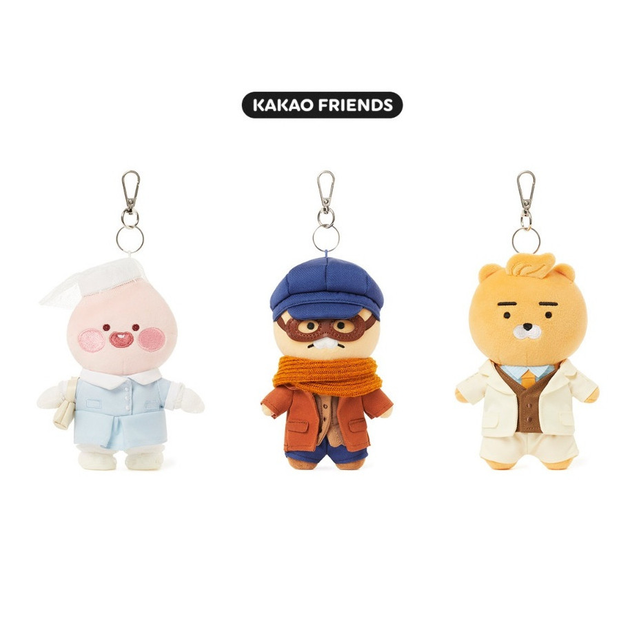 [KAKAO Friends x Netflix Gyeongseong Creature] พวงกุญแจตุ๊กตา Collab ตัวละครเกาหลี_ Ryan/Apeach/Cho