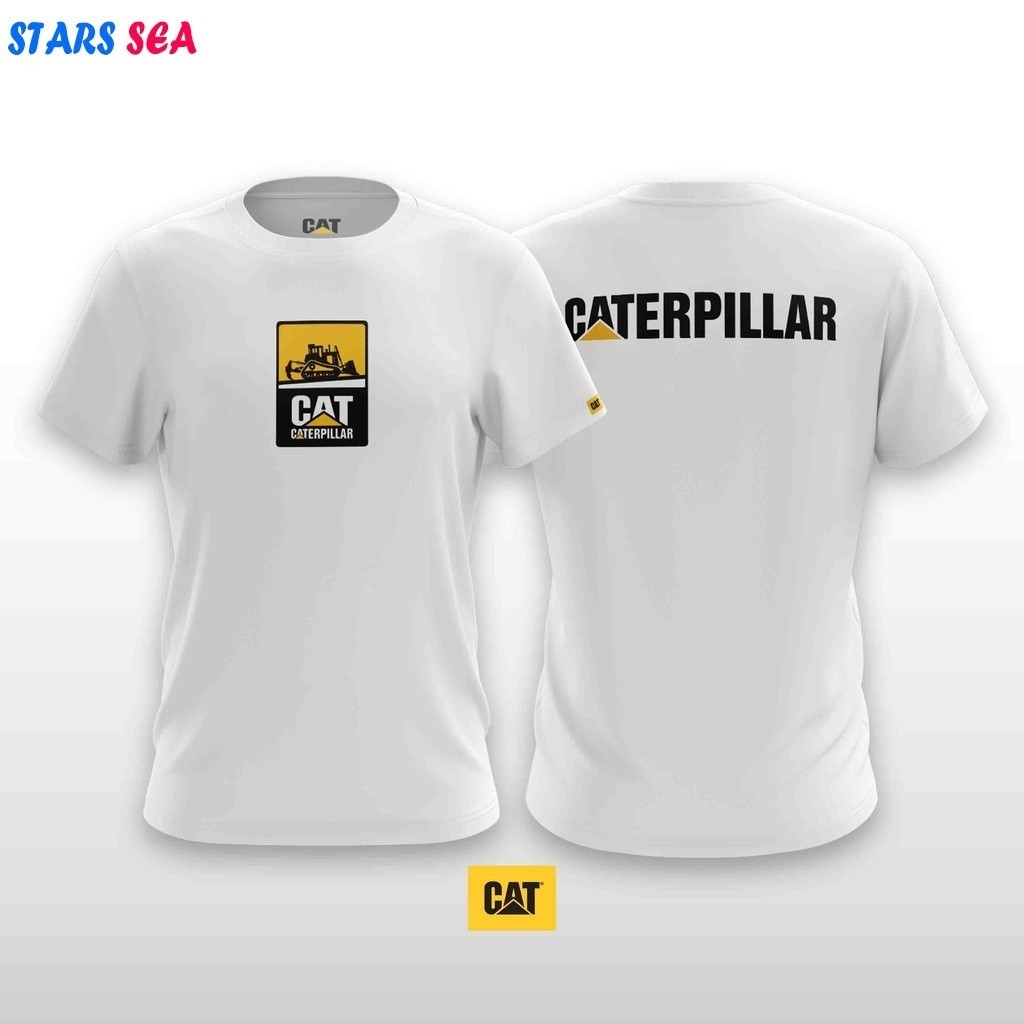 [TEE ] เสื ้ อยืด CATERPILLAR Design แฟชั ่ นลําลองแห ้ งเร ็ วเสื ้ อยืดพิมพ ์ ลายหลวม