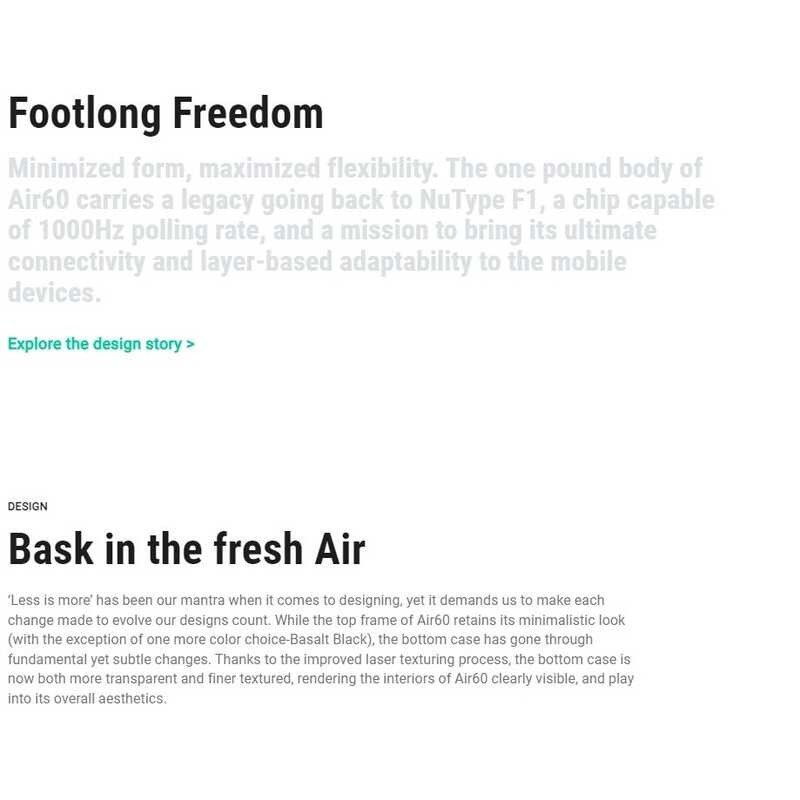 NuPhy Air60 ต้นฉบับ V2 Q/ ผ่านคีย์บอร์ดแบบกลไกไร้สาย