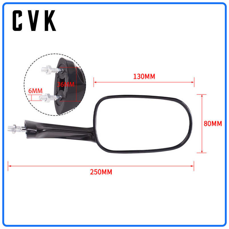 Reverse กระจกมองหลัง CVK เหมาะสำหรับ Honda CBR250 MC19 MC22 MC23 MC29 CBR400