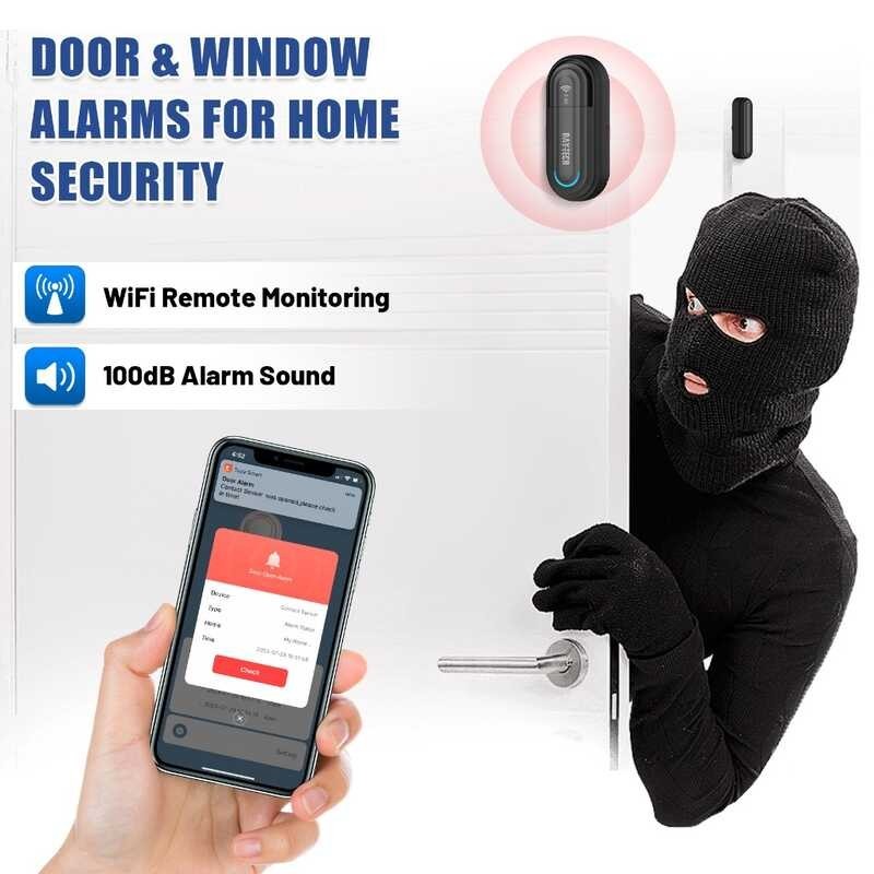 DAYTECH Tuya เซ็นเซอร์ประตูผ่าน Wifi อัจฉริยะ Zigbee Door Sensor อัจฉ