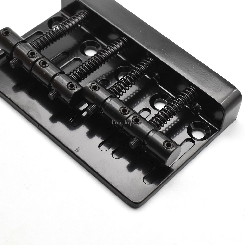 เบส กีซาร์ สะพานประกอบ 4 สายเบสไฟฟ้าสะพานหางพร้อมสกรูและประแจสีดําโครเมี่ยม - รูปที่ 5