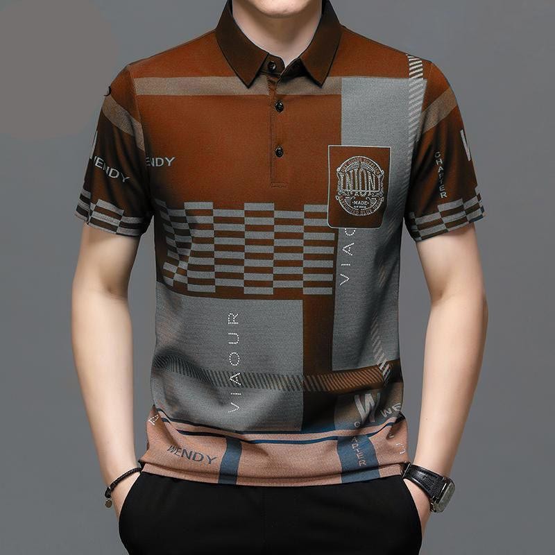 เสื้อโปโลผู้ชาย แขนสั้น ระบายอากาศ สําหรับกอล์ฟและกิจกรรมกลางแจ้ง ฤดูร้อน