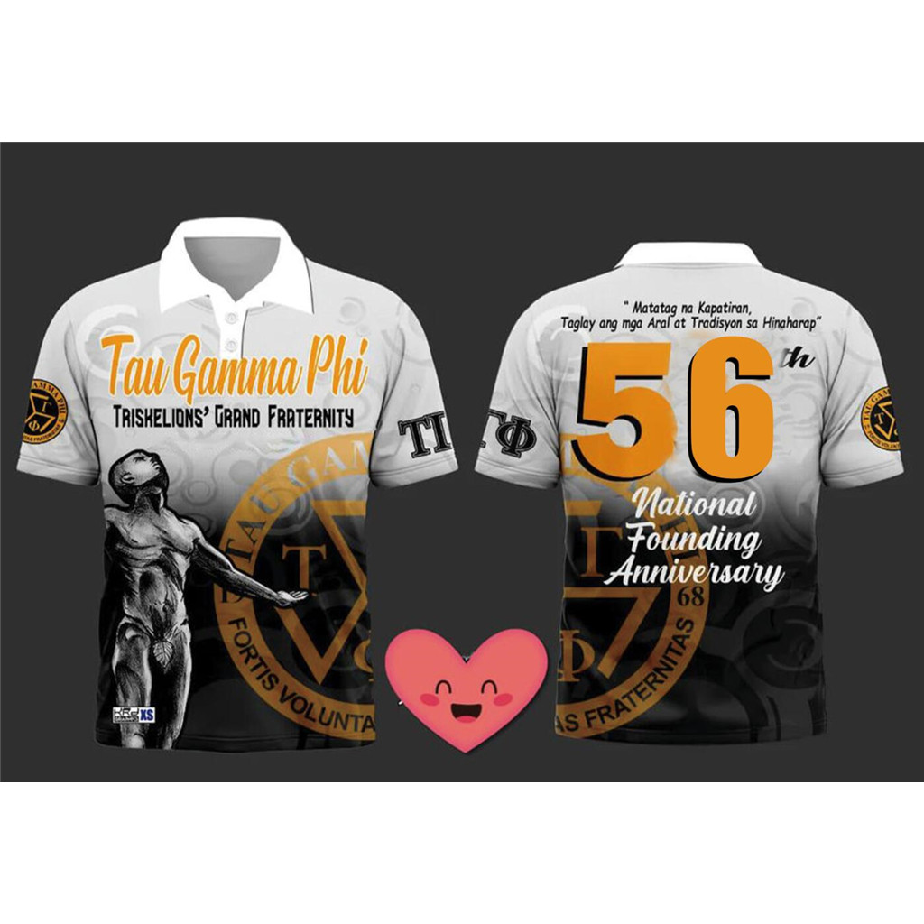 E76 ครบรอบ 56 ปี triskelion เสื้อโปโล XS-6XL ระเหิด tau gamma Phhi 1968 พบ 3D พิมพ์ tshirt ฟรีที่กํา