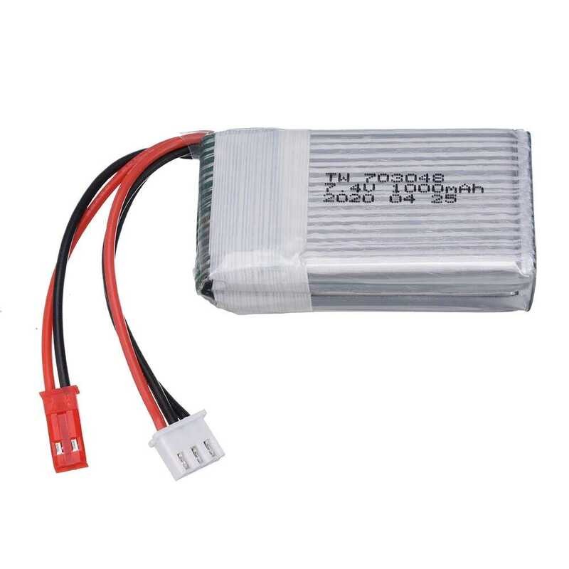 ❥ 703048 แบตเตอรี่ 7.4 โวลต์ 1000 มิลลิแอมป์ชั่วโมง Lipo แบตเตอรี่ Jst เสียบสำหรับ MJX F46 X601h RC