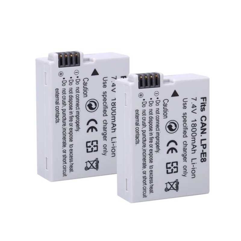 ❤️ Batterie 1800Mah Lp-E8 LP E8ที่ชาร์จแบตเตอรี่ Canon EOS 550D 600D 650D 700D Rebel X4 X5 X6i