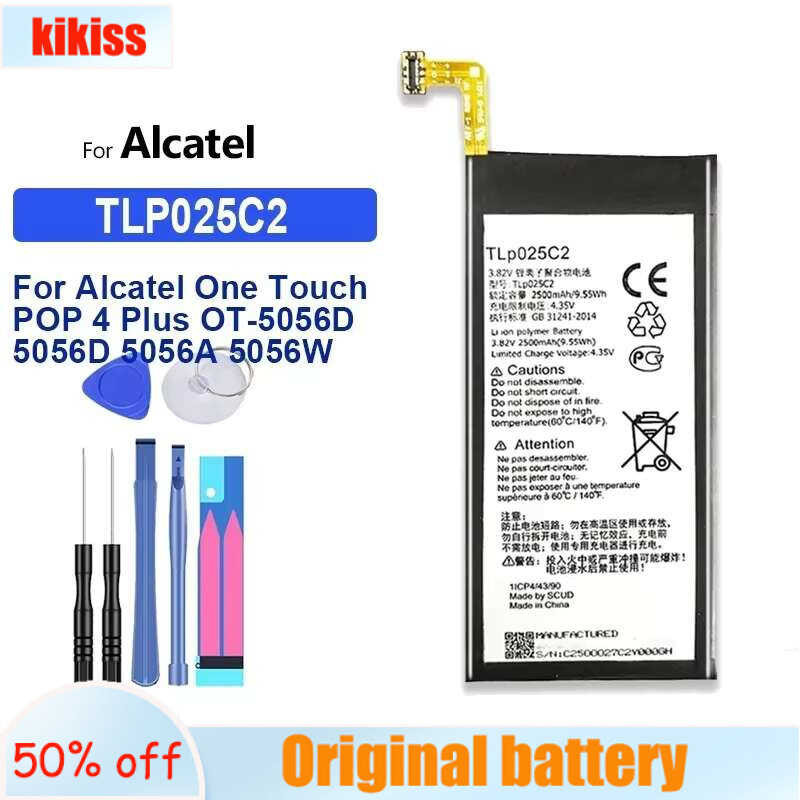 For Alcatel One Touch POP 4 Plus 4+ OT-5056D 5056D 5056A 5056W TLP025C2/TLP025C1 แบตเตอรี่ 2500mAh