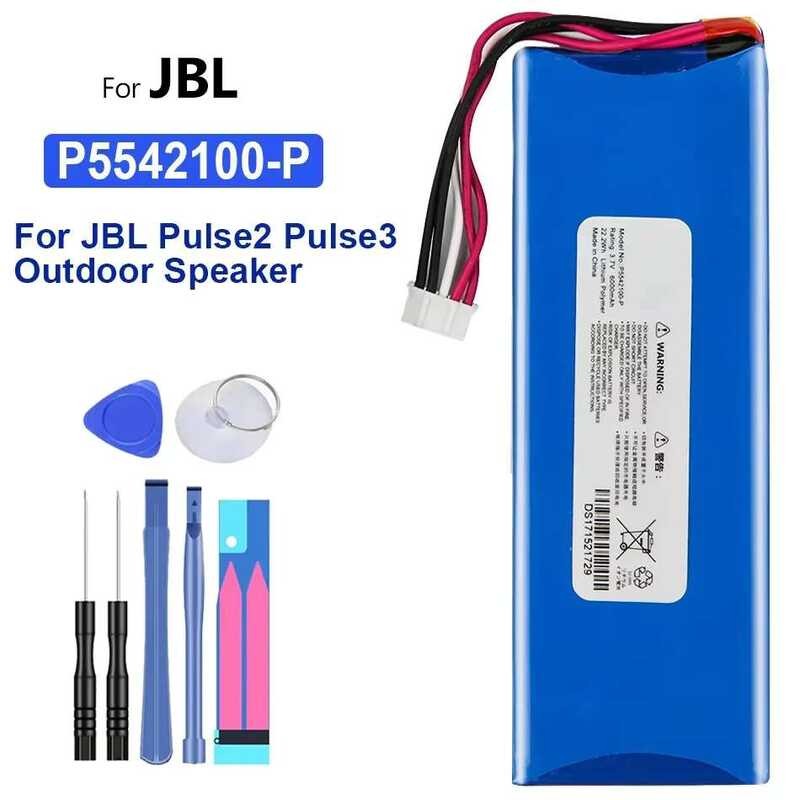 For JBL Pulse2 Pulse3 Pulse 2 Pulse 3 Outdoor Speaker P5542100-P แบตเตอรี่ 6000mAh
