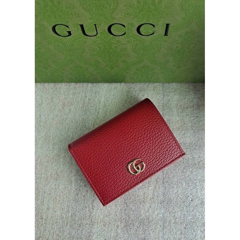 ♞,♘กระเป๋าสตางค์ สีแดง ใบเล็ก New gucci mini wallet